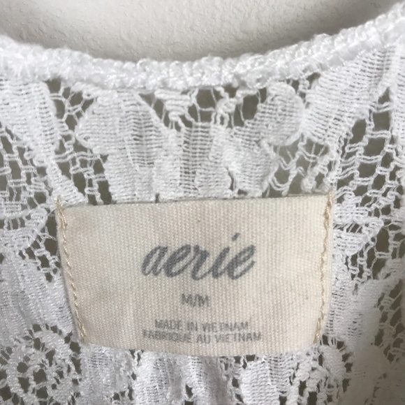Aerie Lace Back Shoulder Tie Tank Top - Size M - Picture 4 of 4